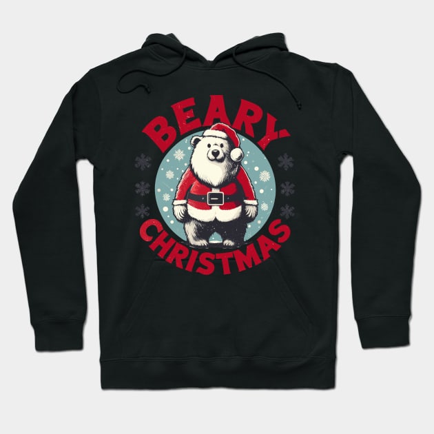 Funny Beary Christmas Hoodie by TomFrontierArt